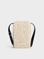 Women's Chalk Furry Mini Bag - CHARLES & KEITH