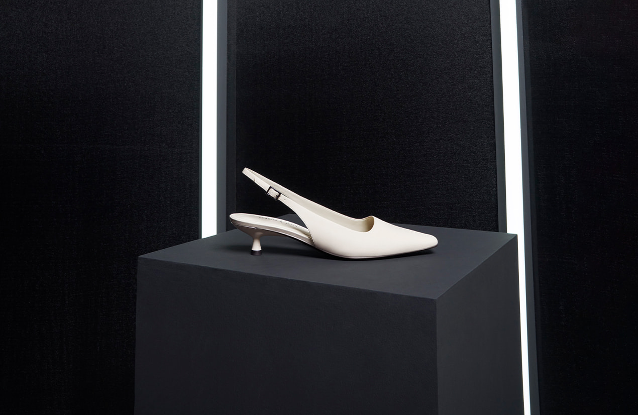 Charles & Keith Bow Slingback Pumps in Black | Lyst