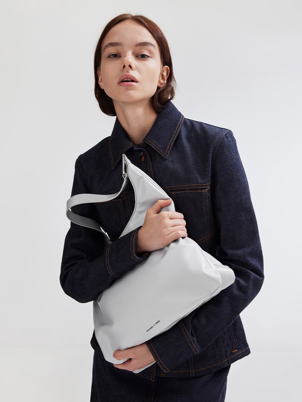 Women’s Grey Slouchy Hobo Bag - CHARLES & KEITH