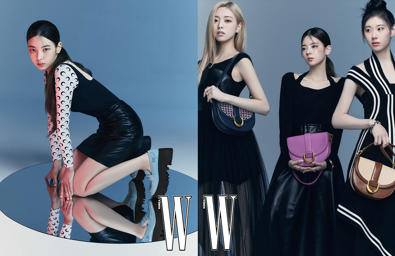 CHARLES & KEITH - Which do you prefer — the Gabine saddle bag in tweed,  violet, or a two-tone design? As featured on W Korea. Discover more:   #ITZYxCharlesKeith #ITZMINE  #CharlesKeithFW22 #CharlesKeithOfficial
