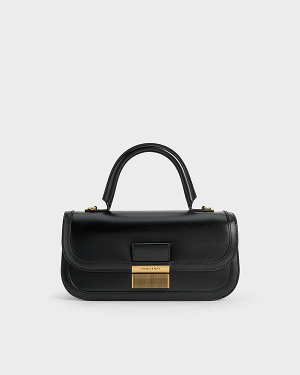 Women's Black Charlot Elongated Top Handle Bag  - CHARLES & KEITH