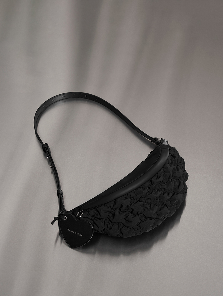 Noir Chain Strap Shoulder Bag - CHARLES & KEITH MY