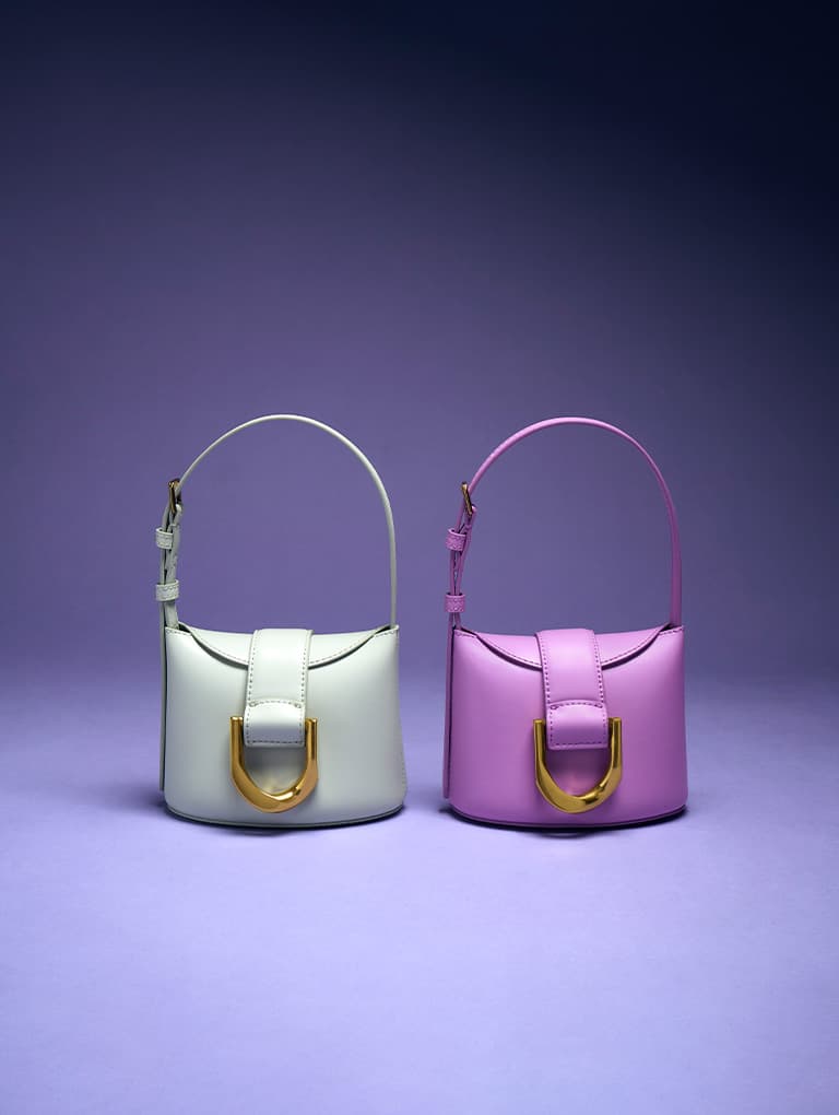 Lilac Gabine Saddle Bag - CHARLES & KEITH US