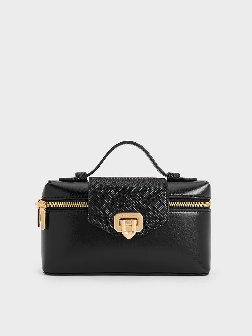 Women’s Black Arwen Top Handle Vanity Bag - CHARLES & KEITH