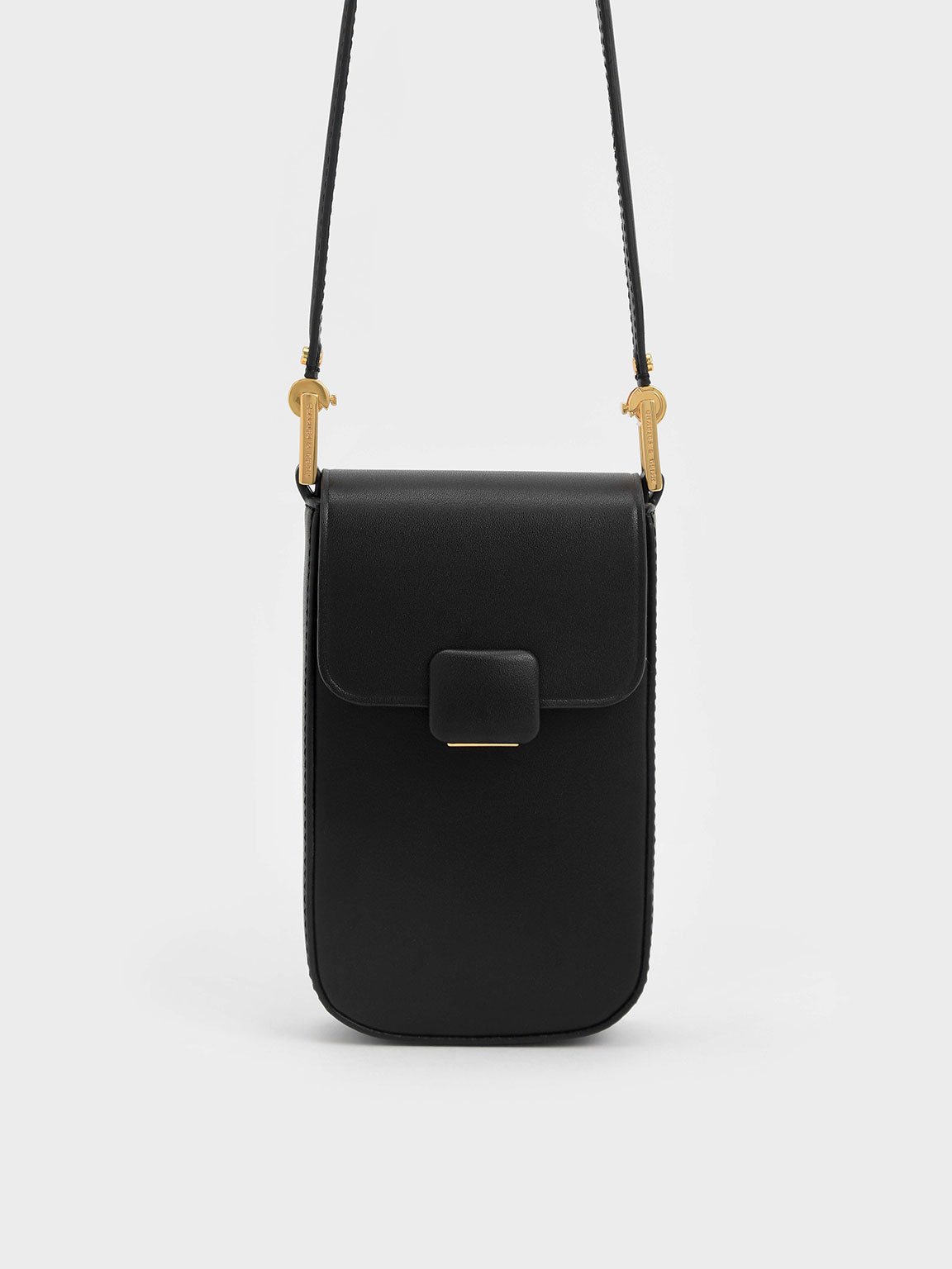 Black Koa Elongated Wristlet Bag - CHARLES & KEITH TW