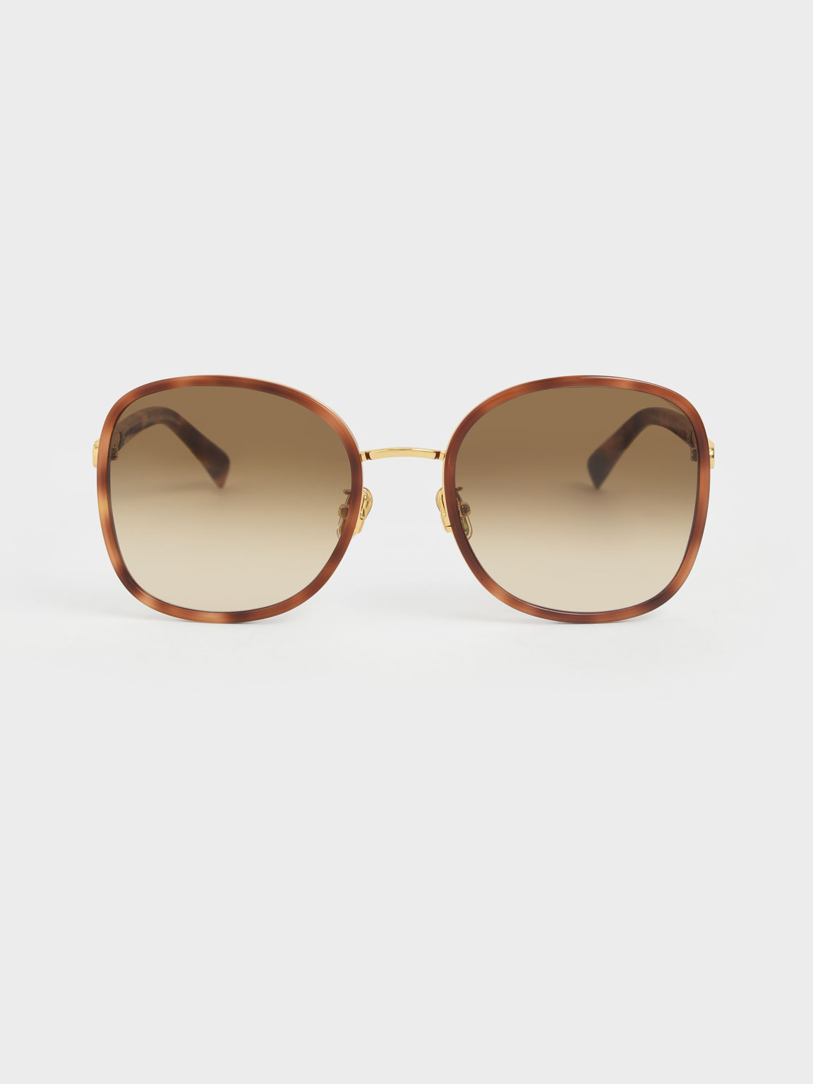 Braided Temple Tortoiseshell Butterfly Sunglasses - CHARLES & KEITH SG