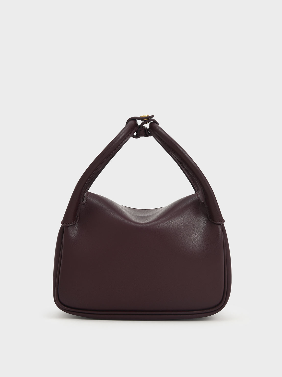 Dark Oak Evelynn Padded Double Handle Slouchy Bag - CHARLES & KEITH  International