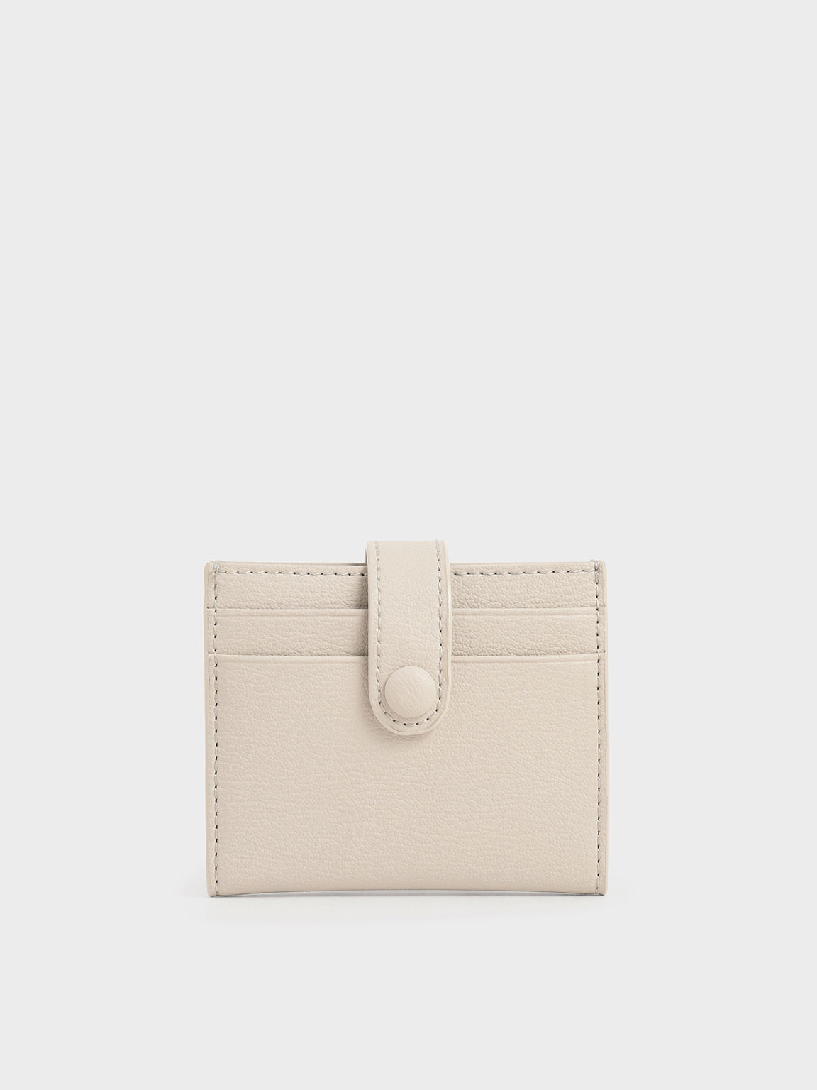 Ivory Snap Button Card Holder | CHARLES & KEITH