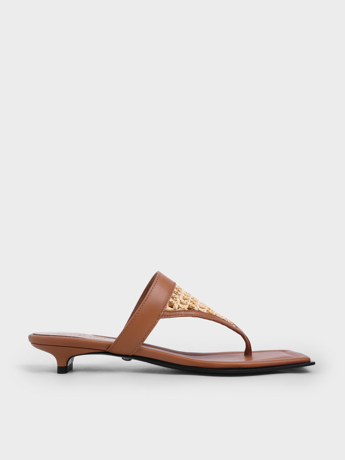 Chalk Raffia Ring Thong Sandals - CHARLES & KEITH SE