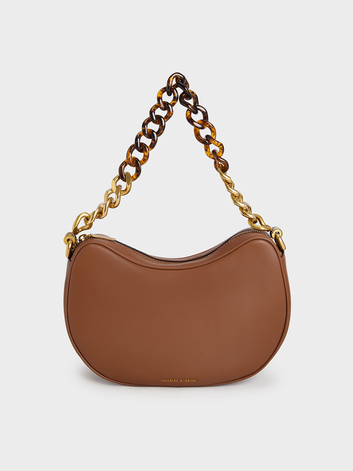 Chocolate Winslet Canvas Belted Hobo Bag, CHARLES & KEITH in 2023