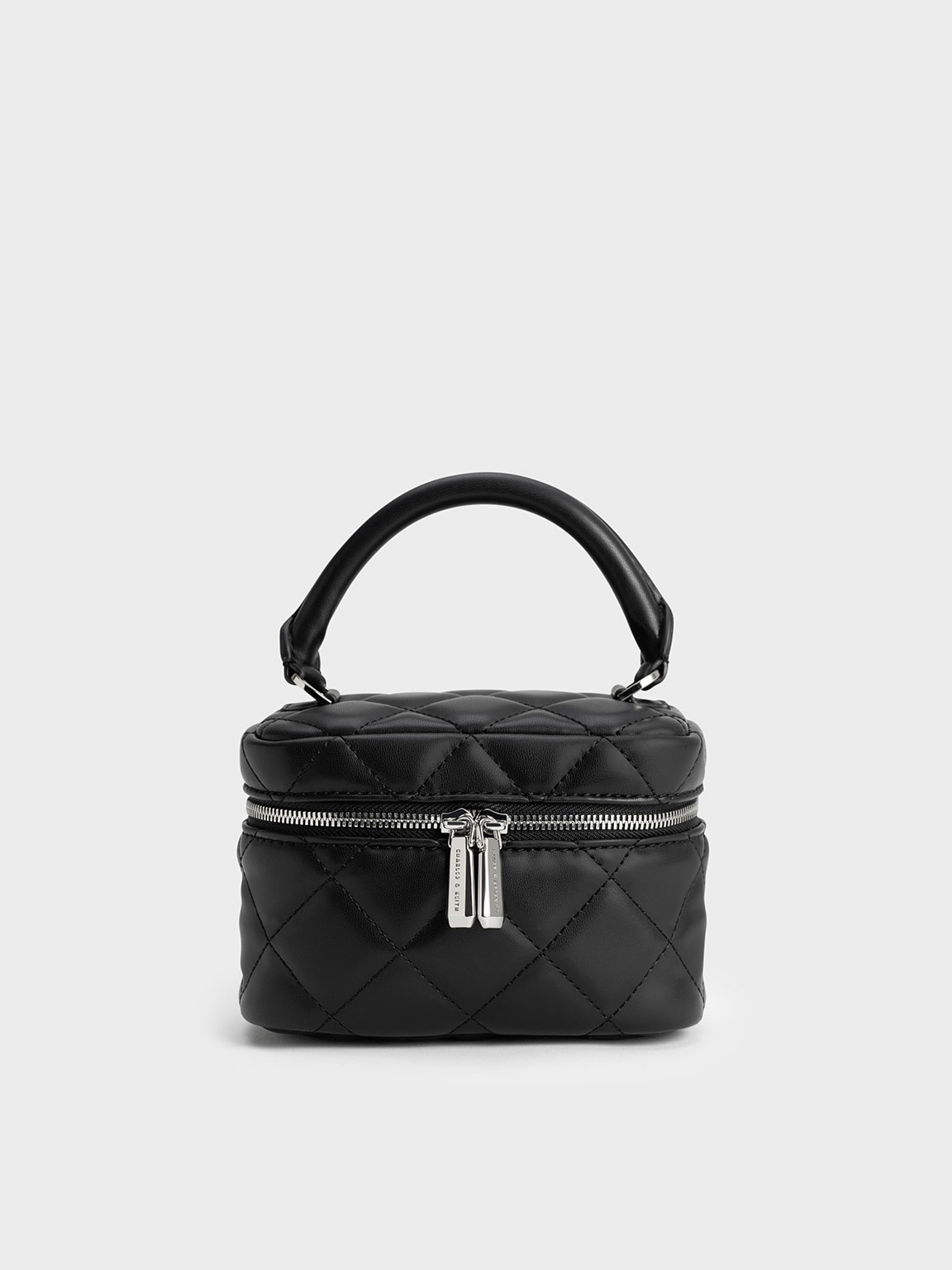 Black Quilted Vanity Pouch - CHARLES & KEITH CA