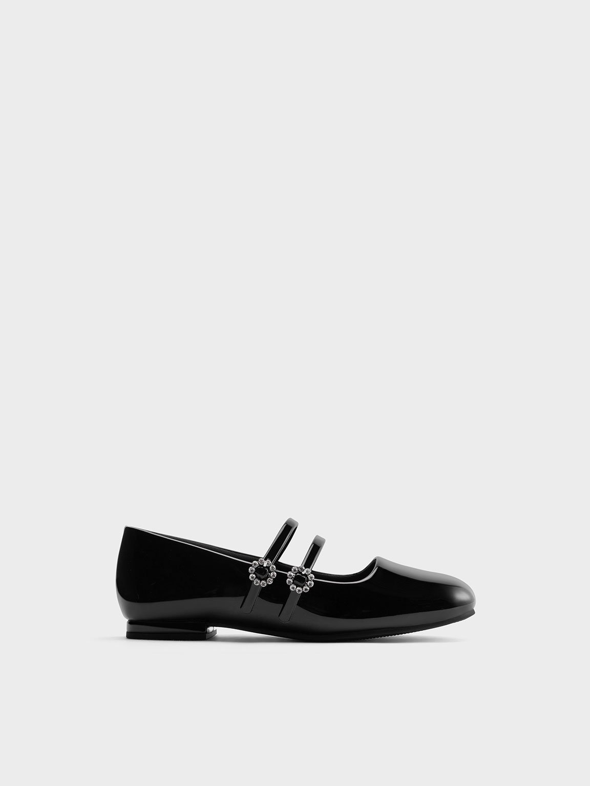 Shop Charles & Keith - Girls' Patent Mary Janes In Black Patent