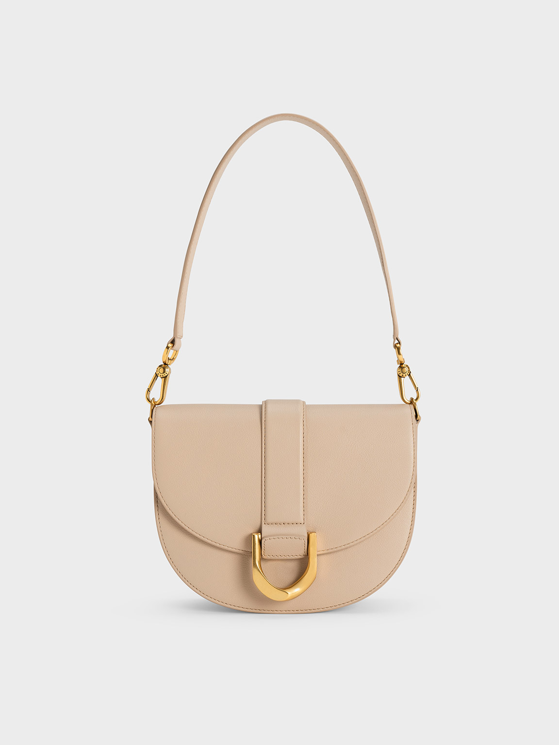 Charles & Keith Canvas Double Top Handle Structured Bag in Natural | Lyst  Australia