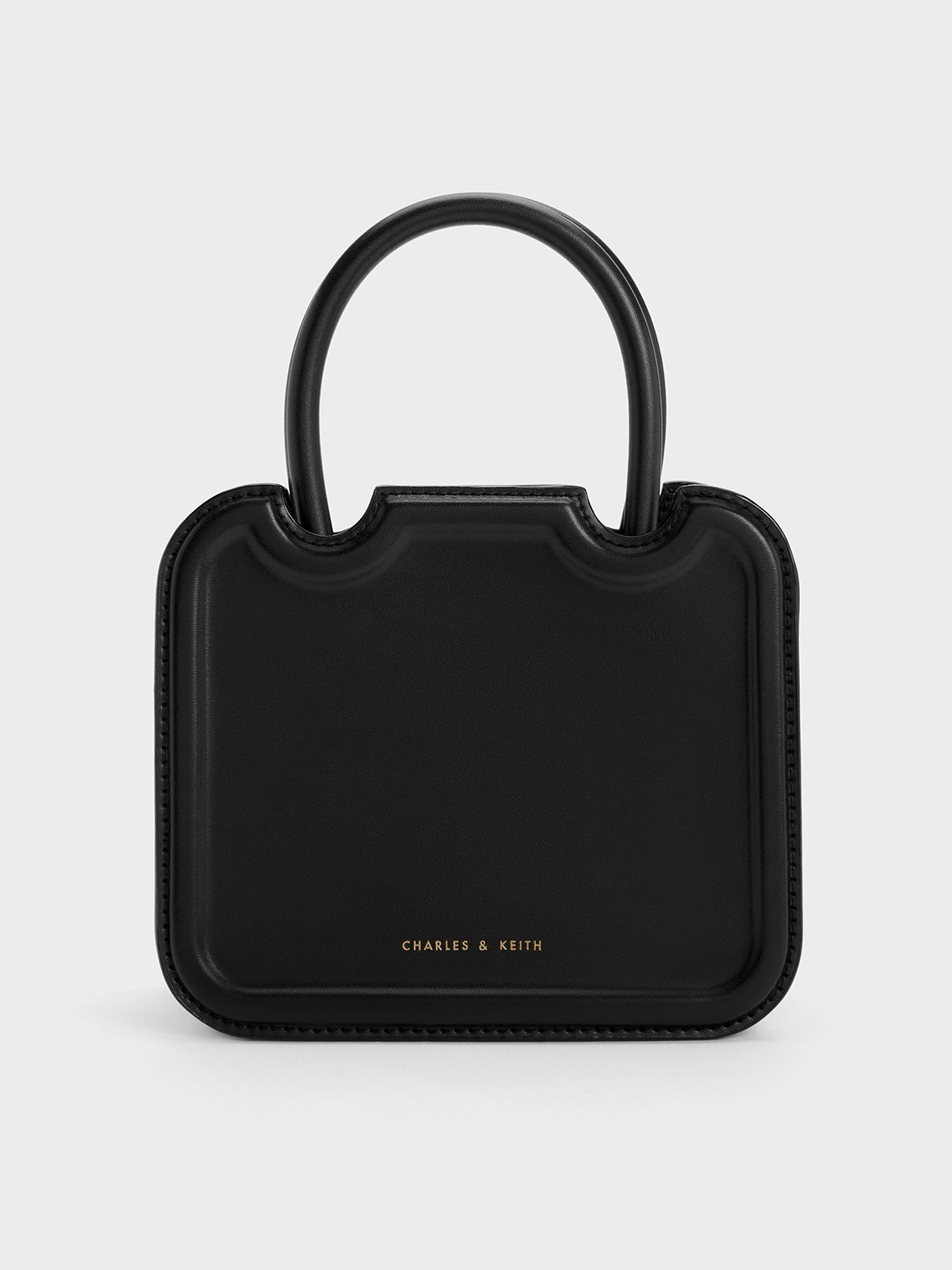 Charles & Keith Perline Sculptural Tote Bag In Black