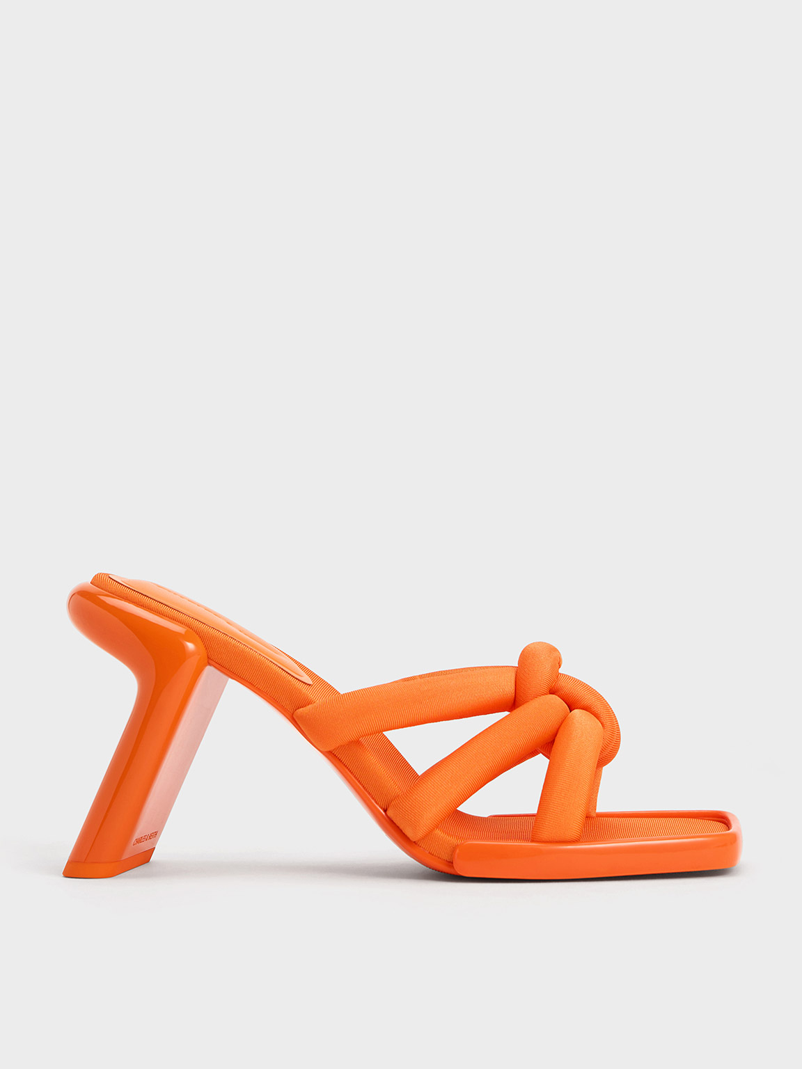 Orange Toni Knotted Puffy-Strap Mules - CHARLES & KEITH US