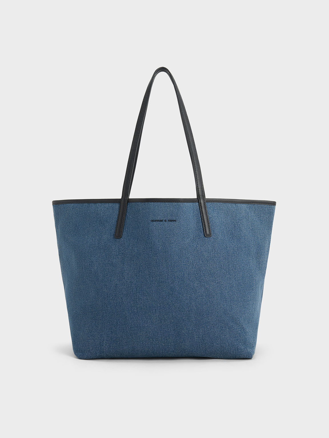 Denim Blue Sianna Denim Tote Bag - CHARLES & KEITH US