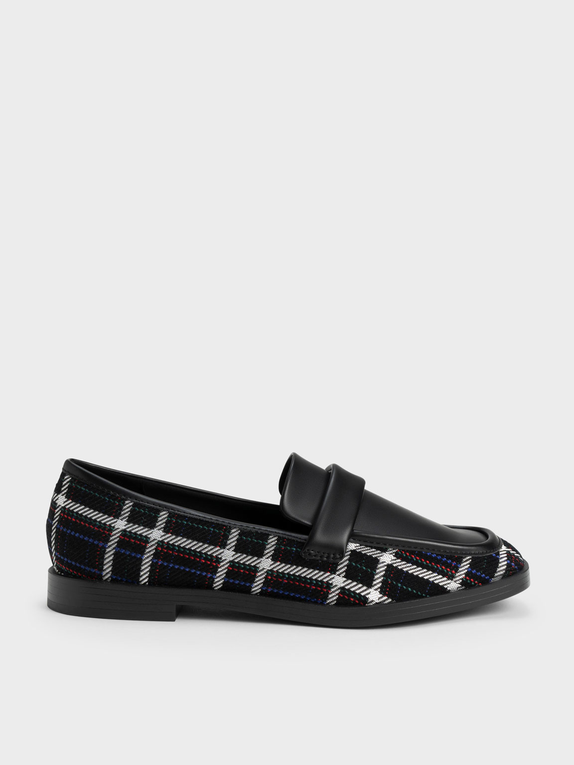 Multicoloured Woven Square-Toe Penny Loafers - CHARLES & KEITH SG