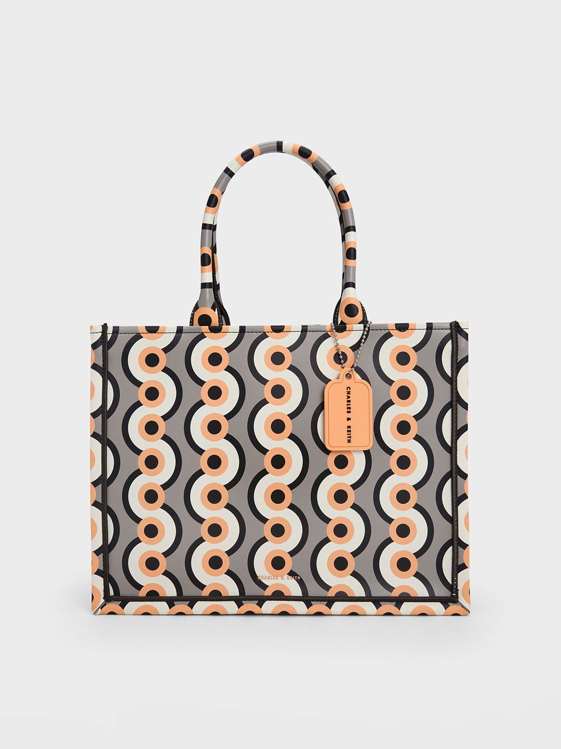 Taupe Croc Print Shopper Bag / Taupe Shoulder Bag / Taupe 