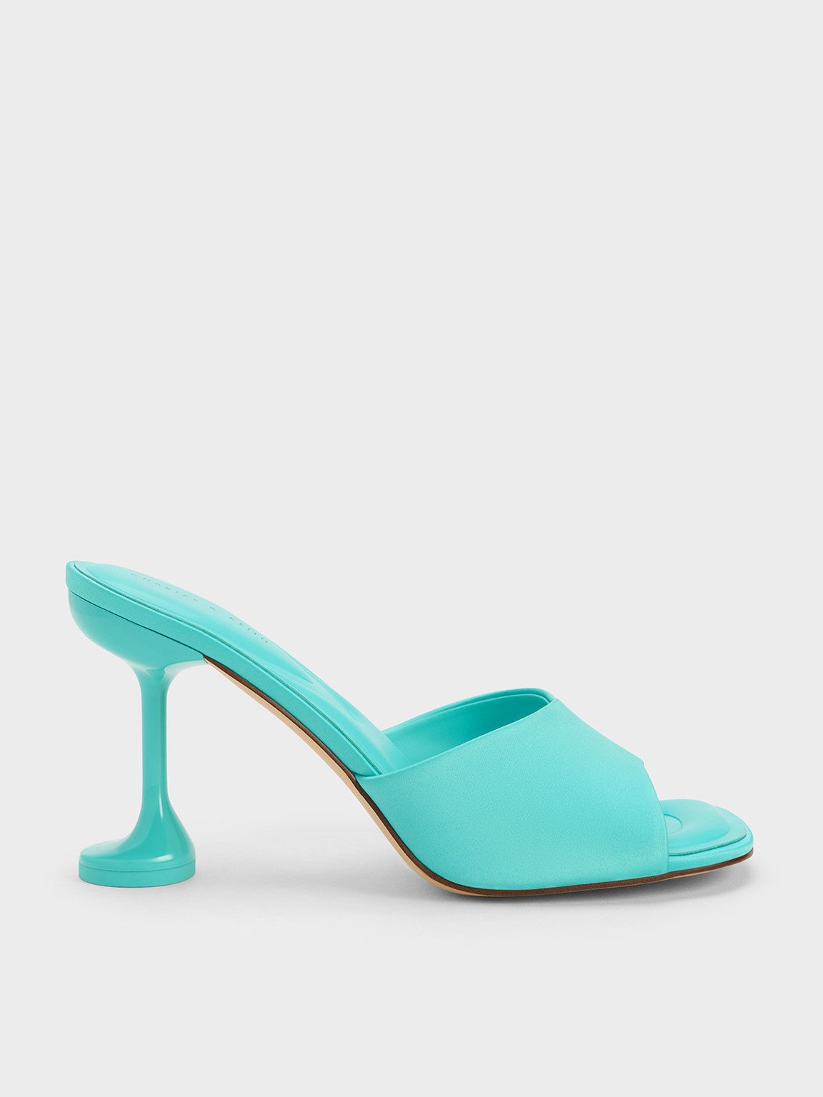 Blue Celestine Sculptural Heel Mules - CHARLES & KEITH AU