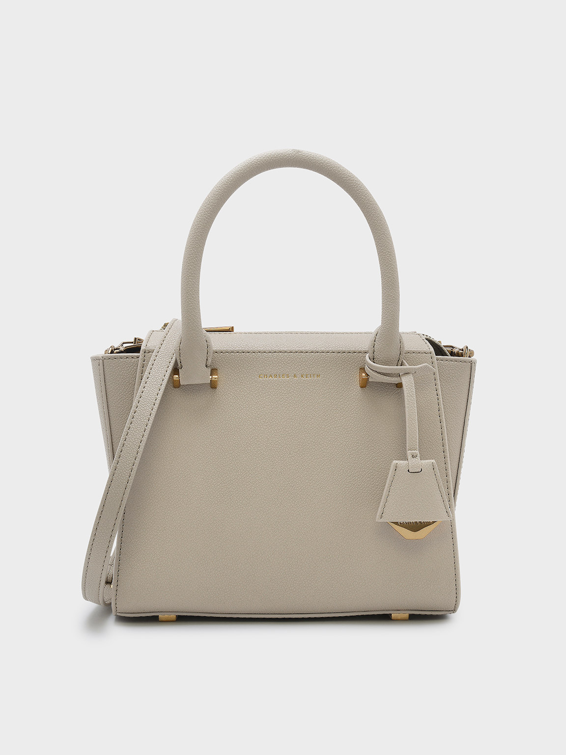 Charles and keith discount structured tote bag