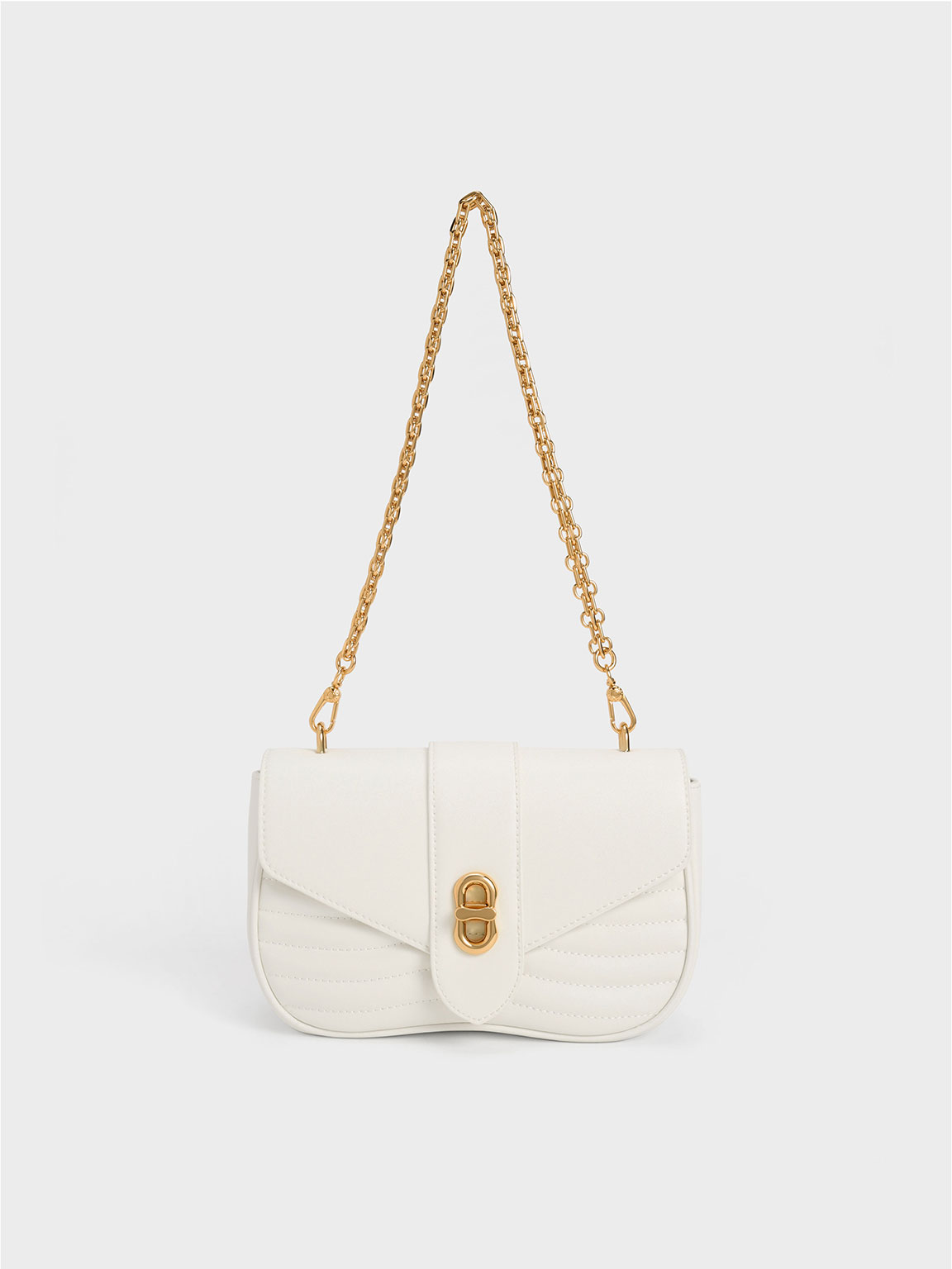 White Aubrielle Panelled Crossbody Bag - CHARLES & KEITH US