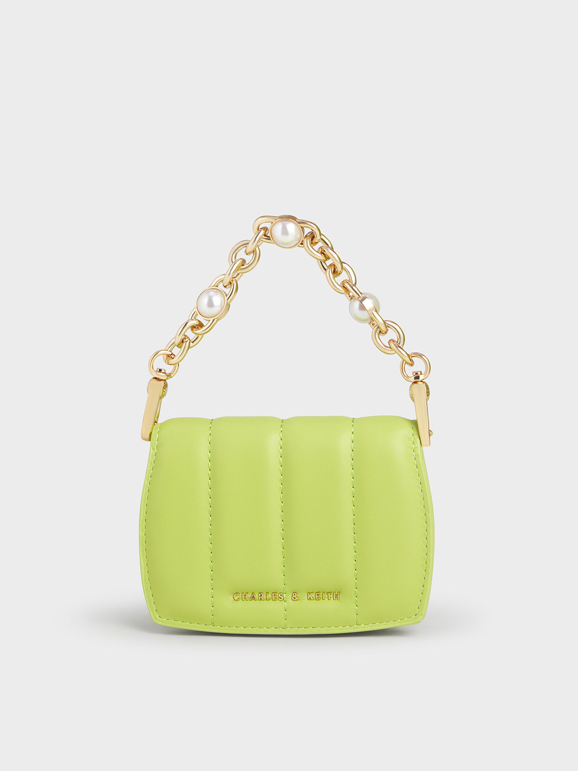 Lime Chain Handle Vanity Pouch - CHARLES & KEITH International