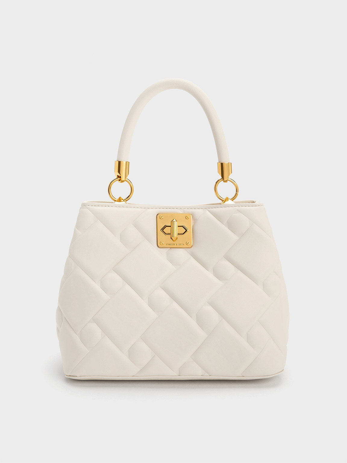 Tillie Quilted Chain Bag - Cream