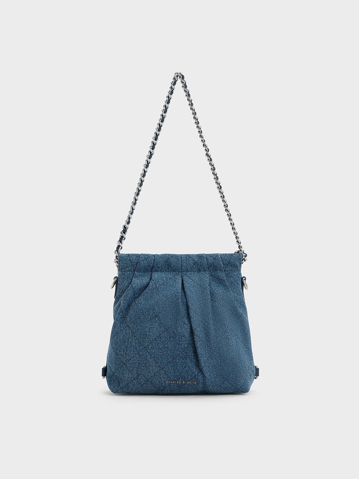 Blue Duo Denim Chain Handle Two Way Backpack CHARLES KEITH HK