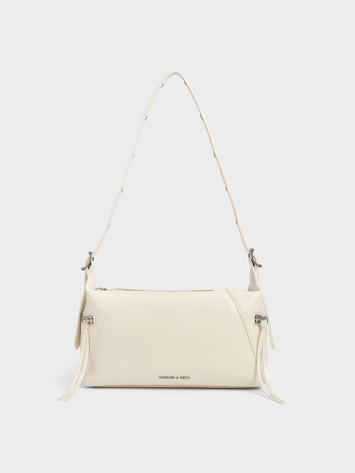 Charles Keith Women s Xylia Shoulder Bag Natural Shoulder Bags