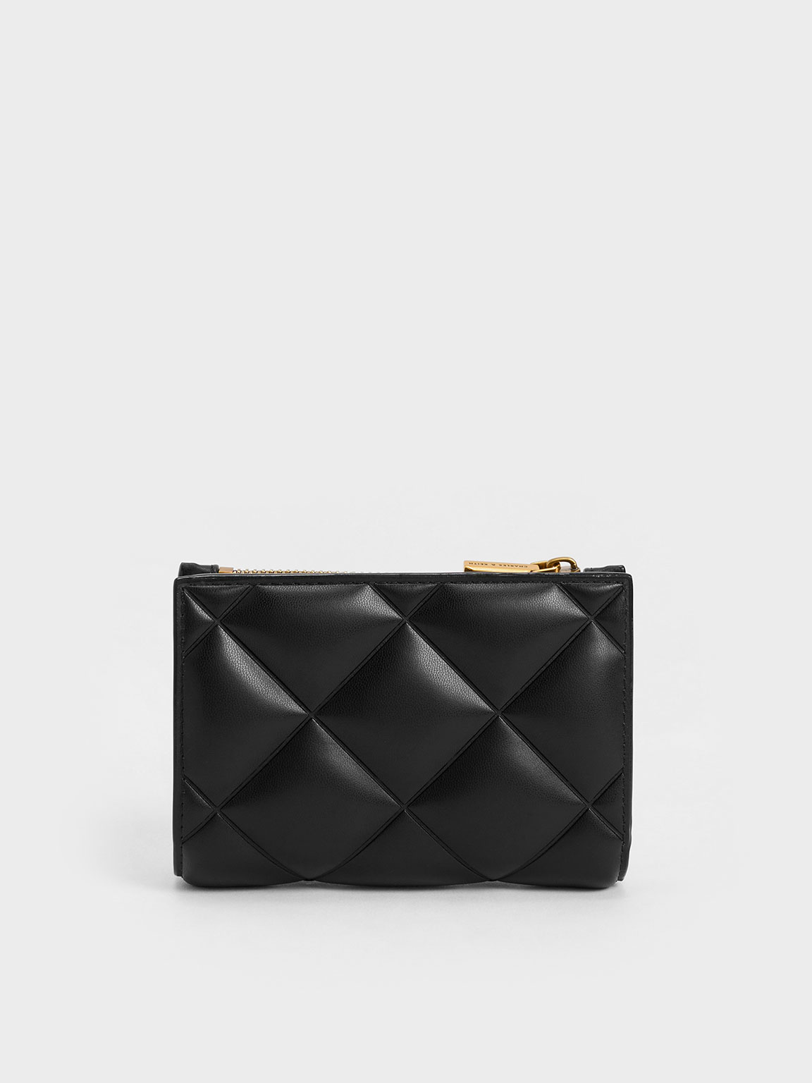 Black Gemma Quilted Cardholder - CHARLES & KEITH MX