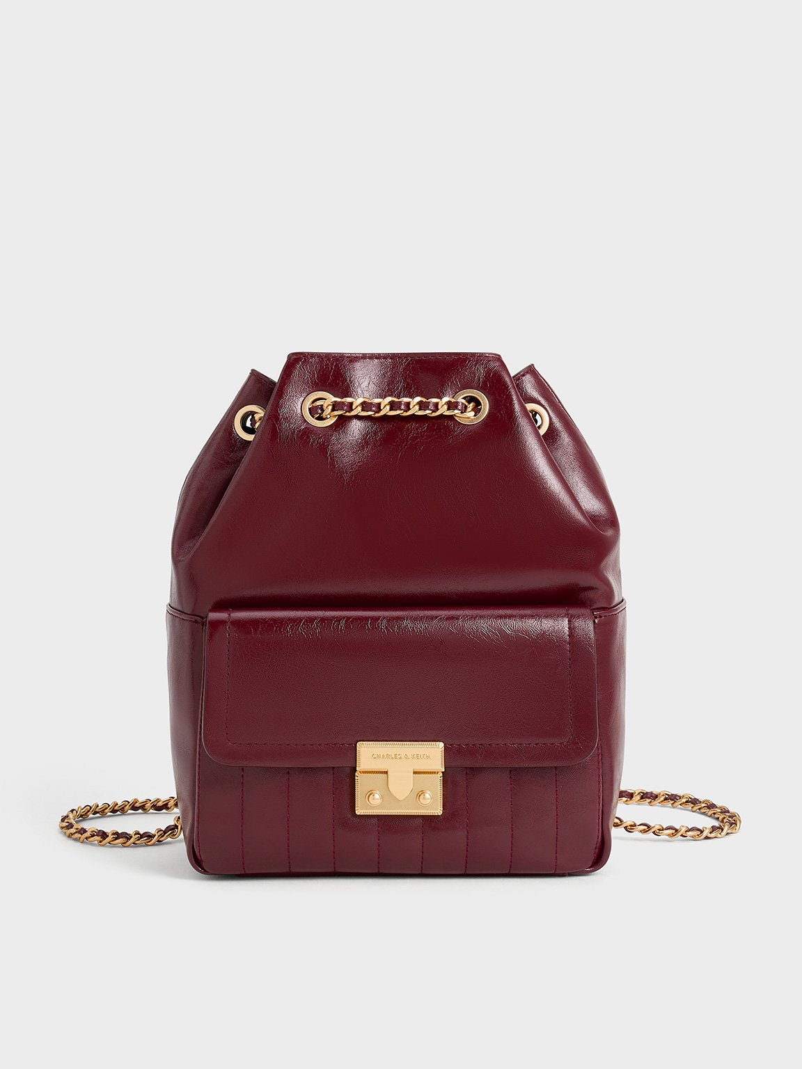 CHARLES & KEITH CHARLES & KEITH - DONNA CRINKLE-EFFECT BACKPACK 