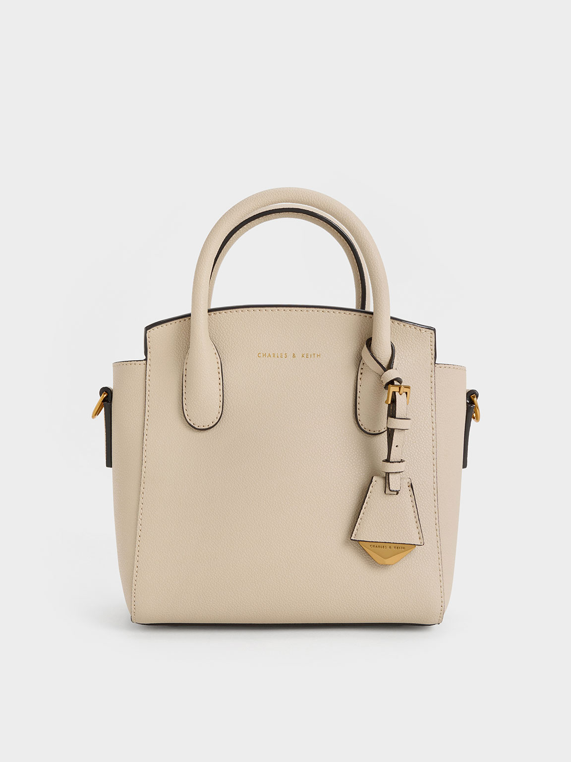 IVORY Trapeze Tote Bag - CHARLES & KEITH SG