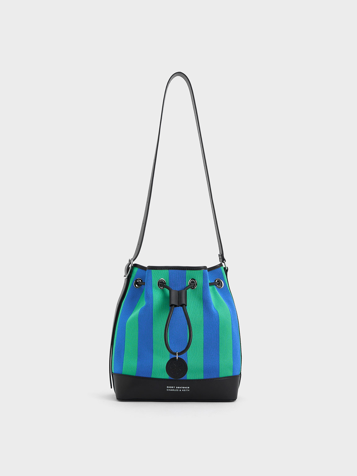 Multicoloured Striped Bucket Bag - CHARLES & KEITH SG