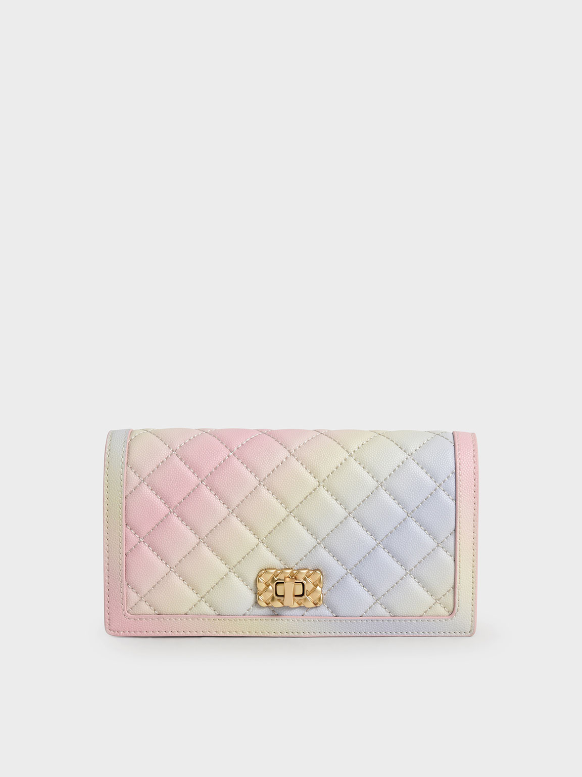 Multicoloured Micaela Quilted Long Wallet | CHARLES & KEITH