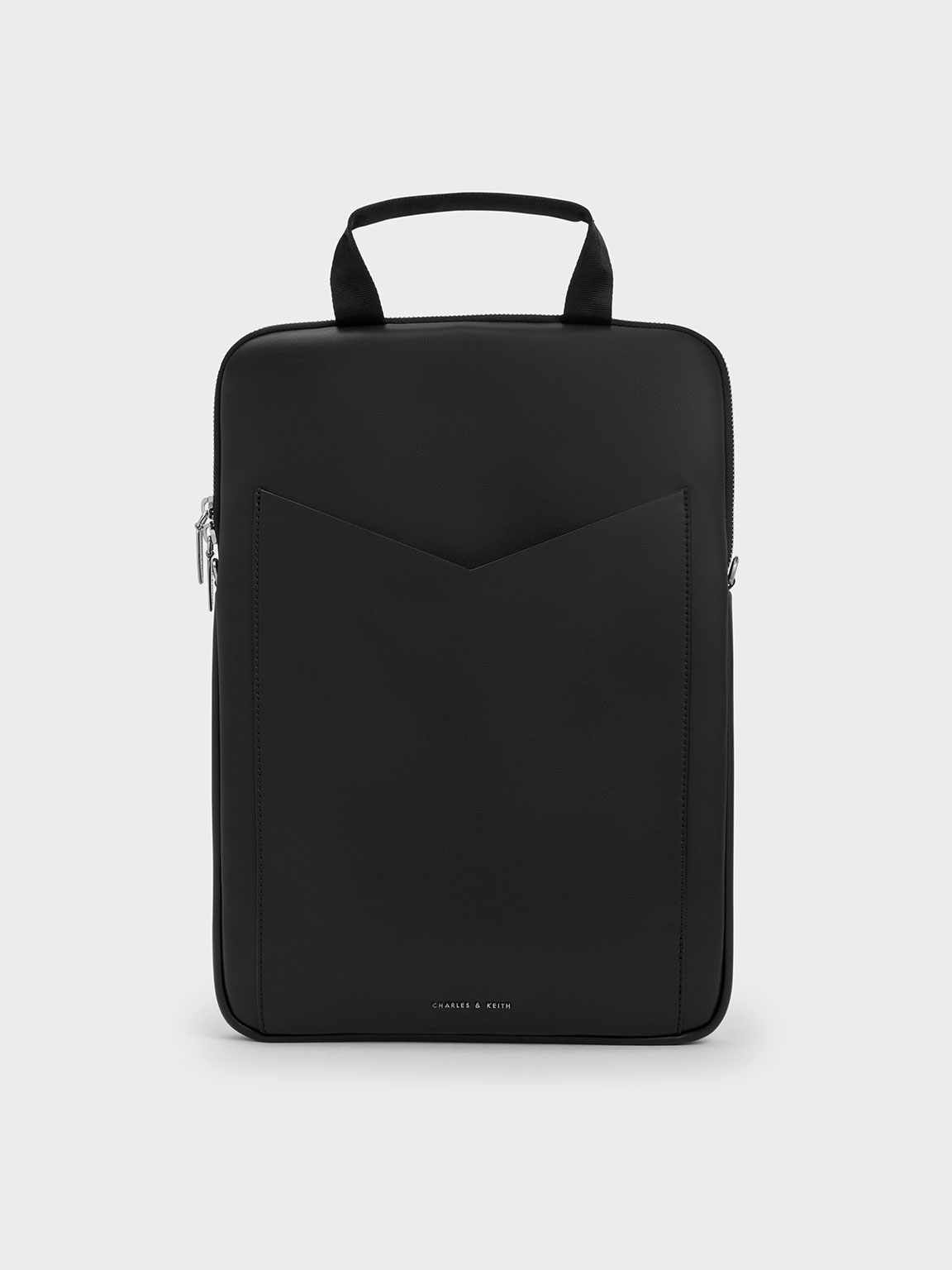 Charles & Keith Gaia Laptop Bag In Black