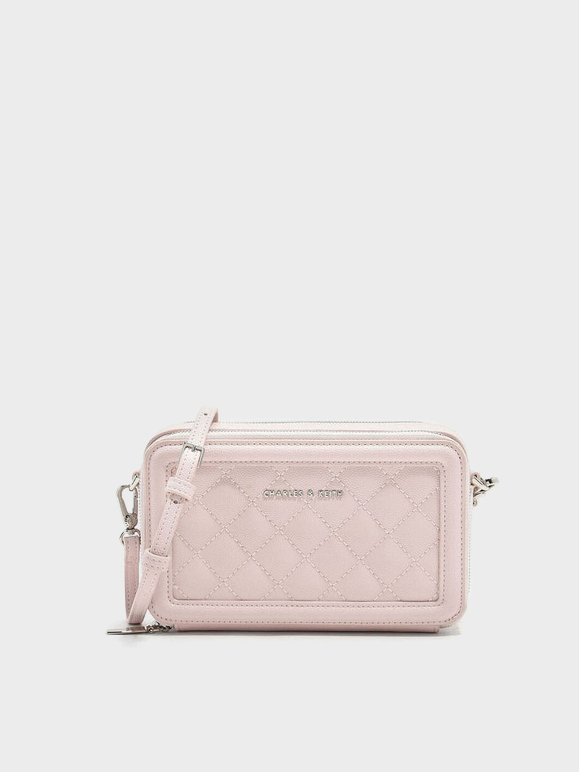 Light Blue Quilted Mini Wallet, CHARLES & KEITH