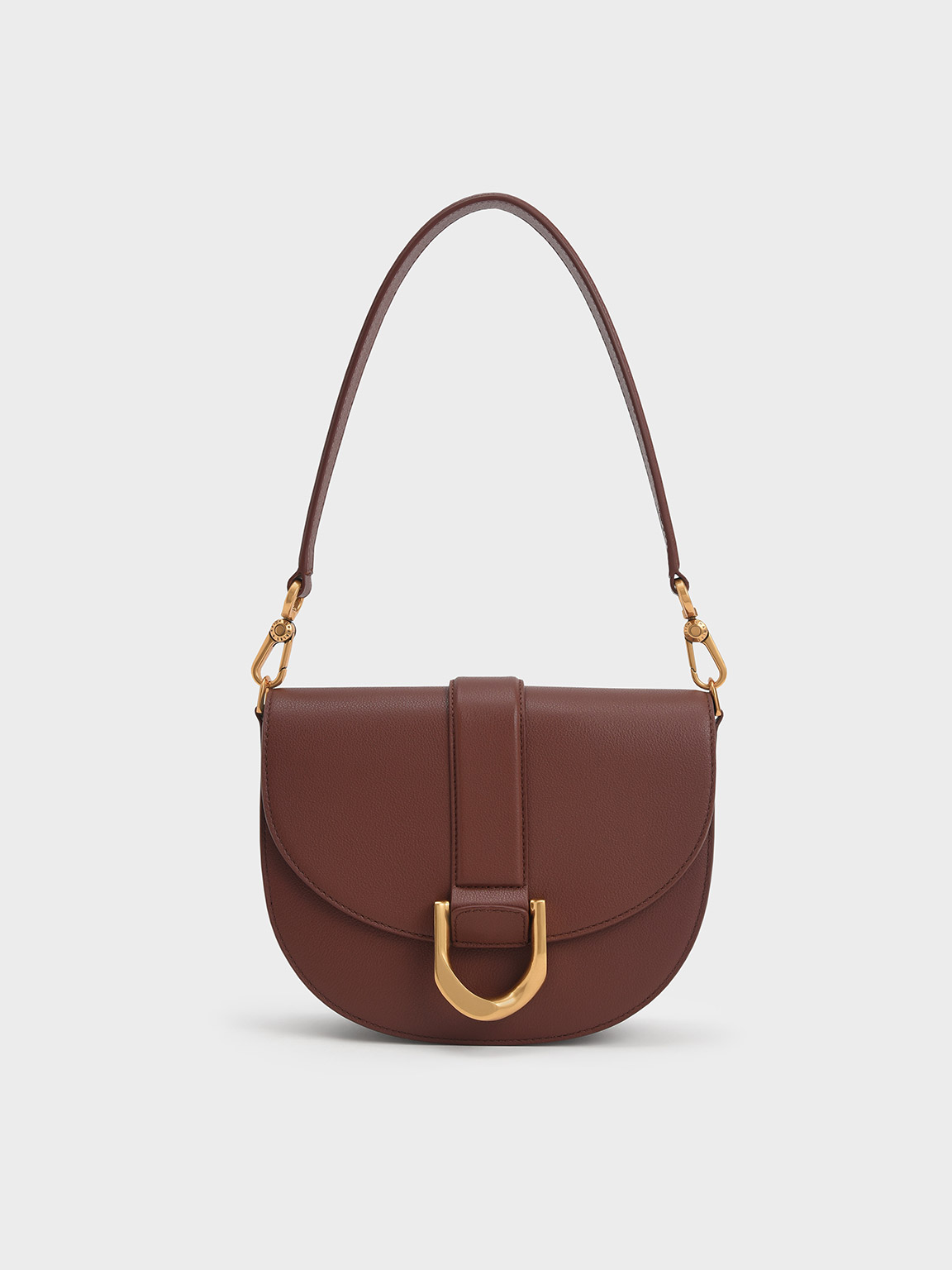 SADDLE 014 - Brown Leather Hobo Bag