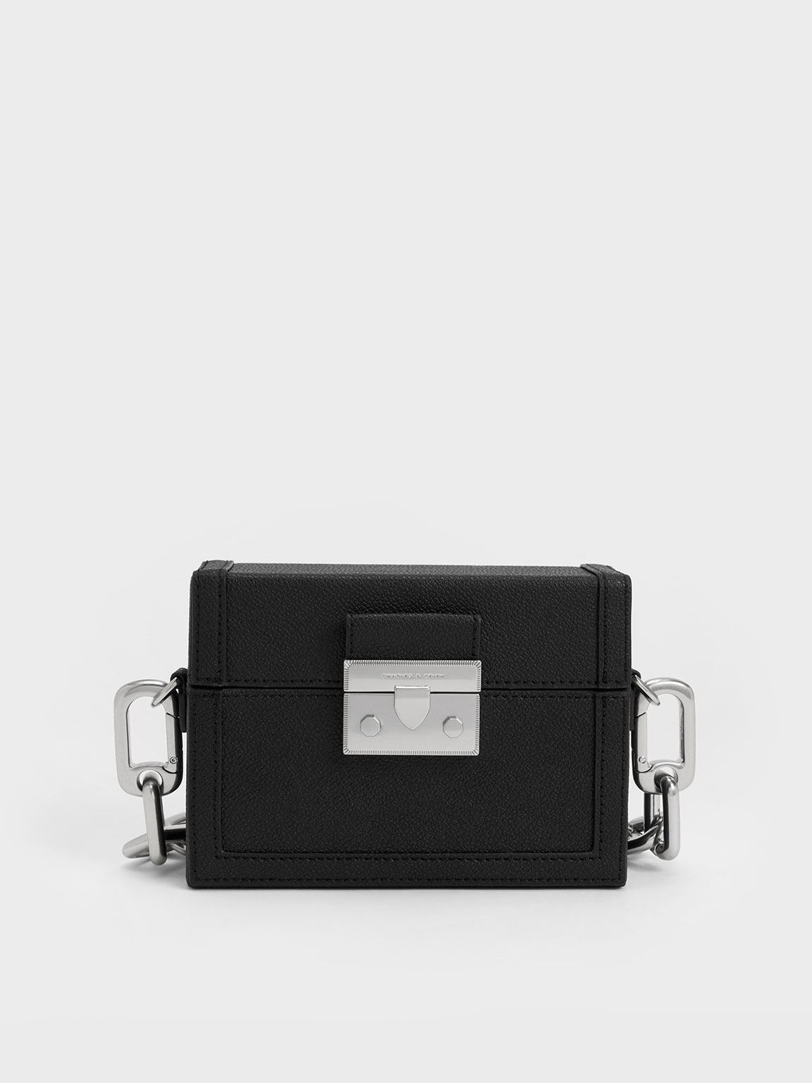 Black Chain Strap Boxy Bag - CHARLES & KEITH International