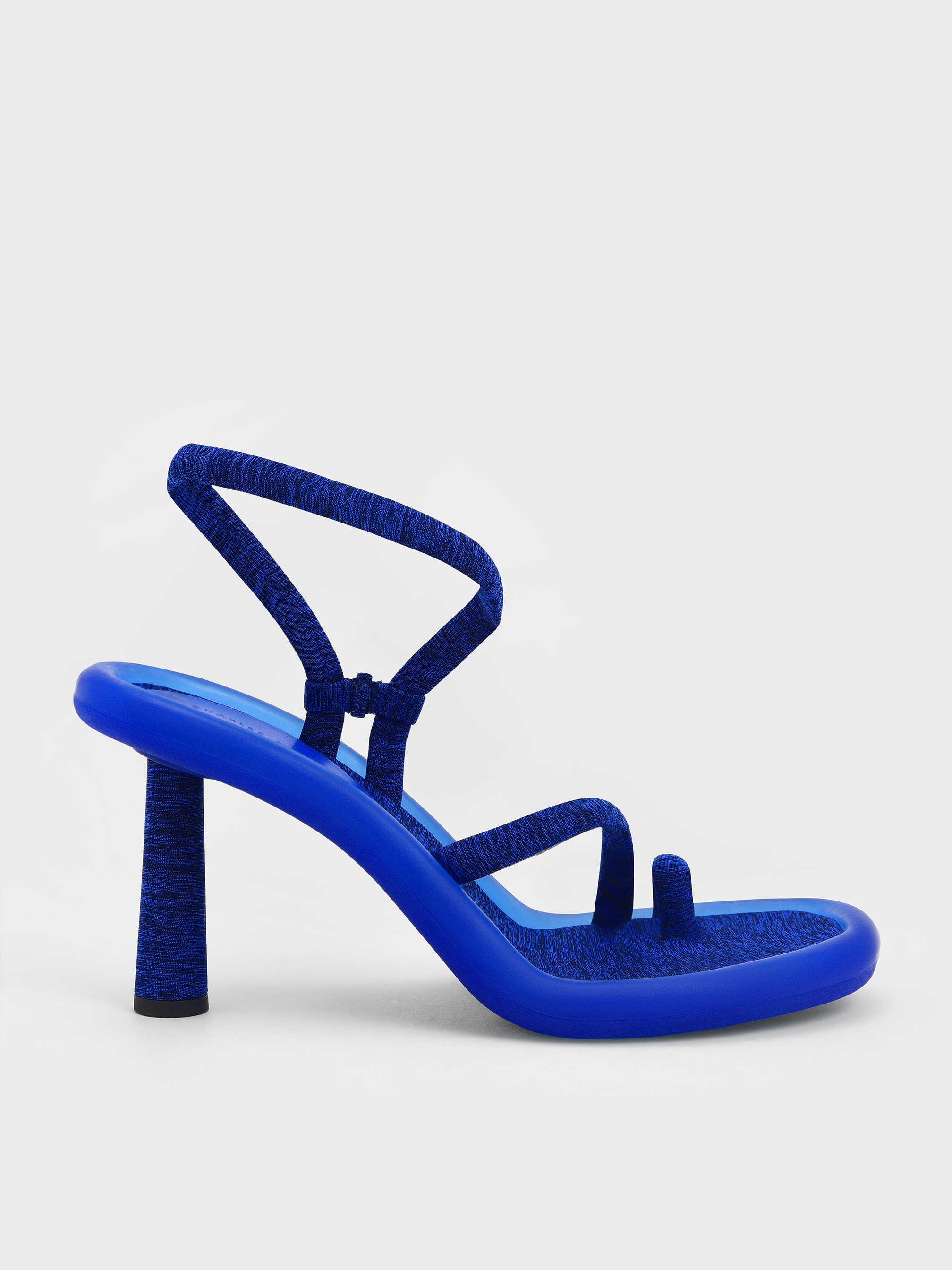 Blue Electra Recycled Polyester Toe-Loop Heeled Sandals - CHARLES