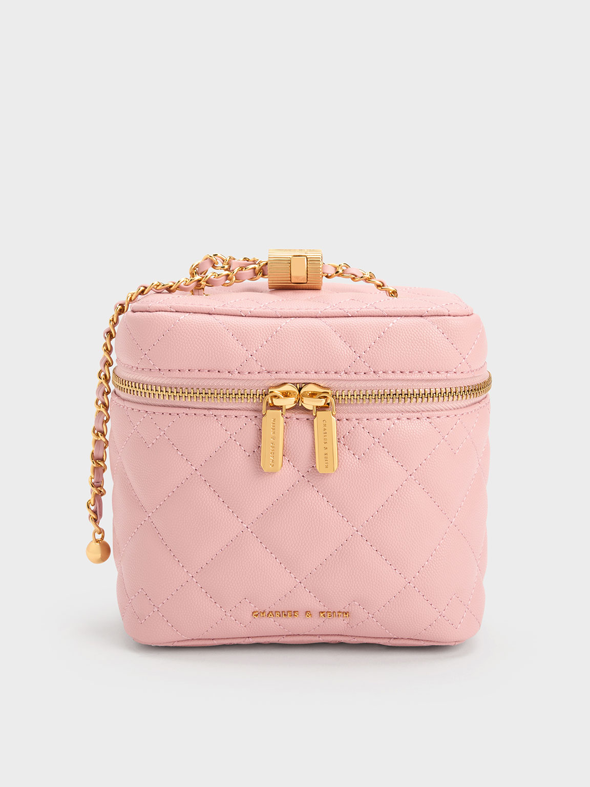 Charles Keith Women s Charles Keith Nezu Quilted Boxy Bag Light Pink S