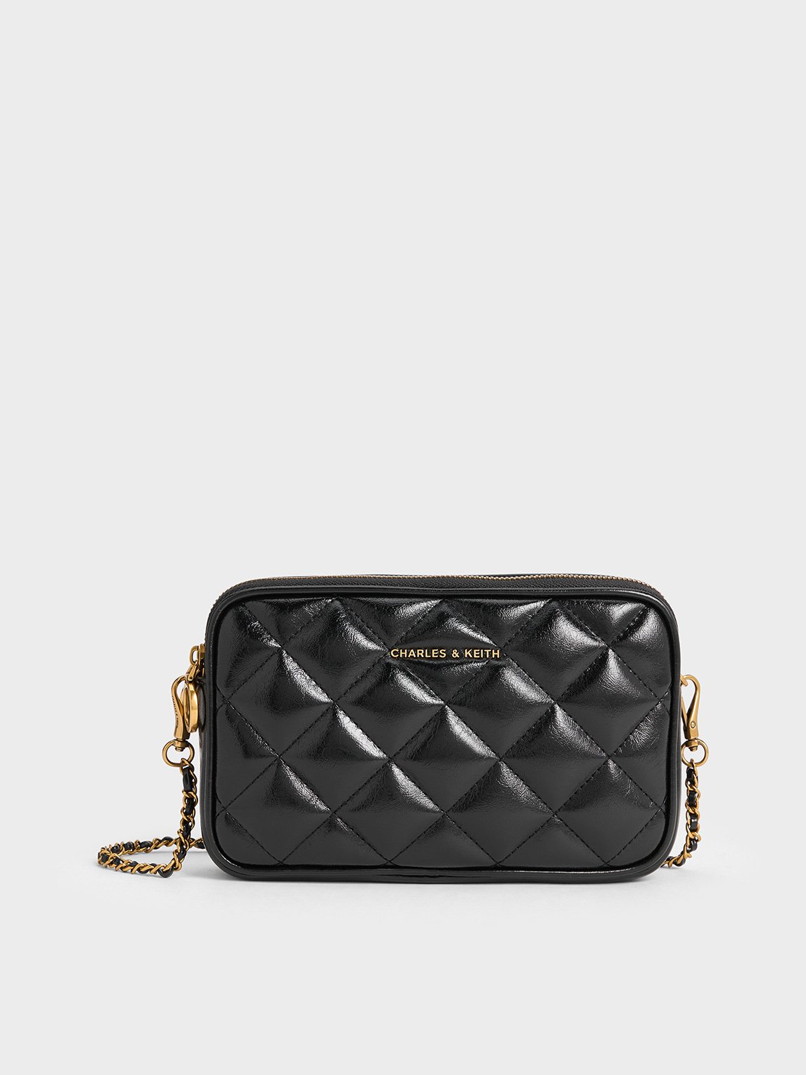 Quilted black crossbody purse hotsell