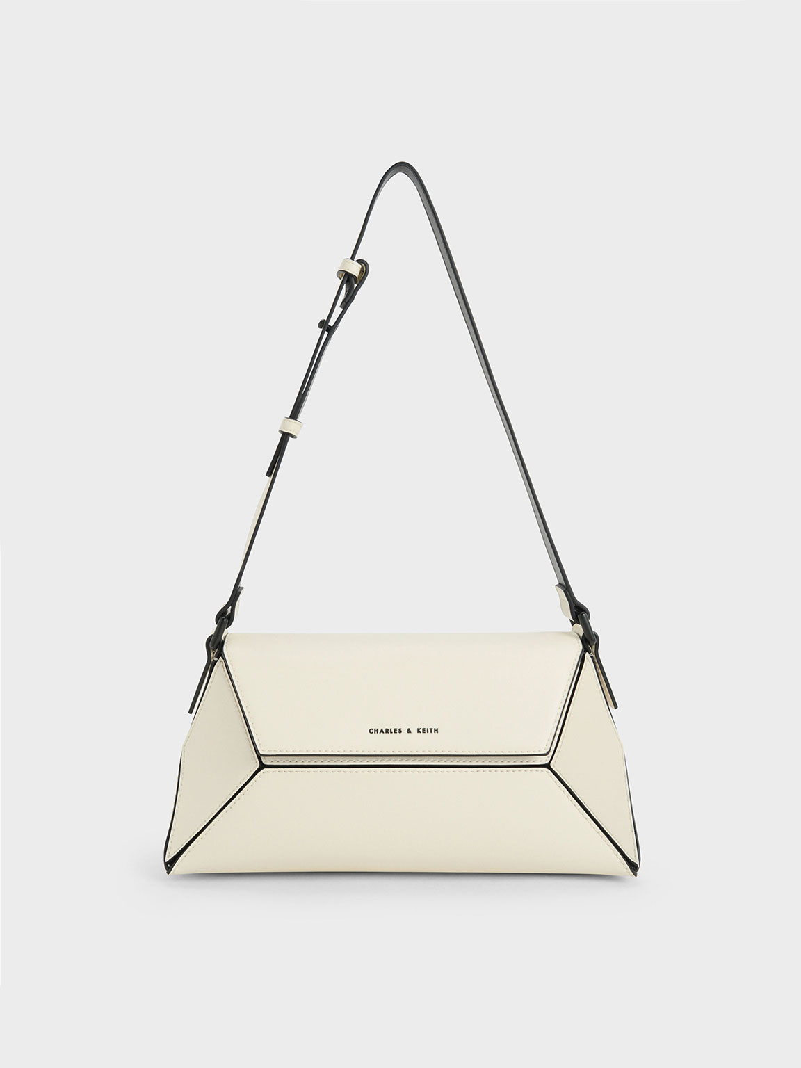 Nasrin Geometric Shoulder Bag - Black