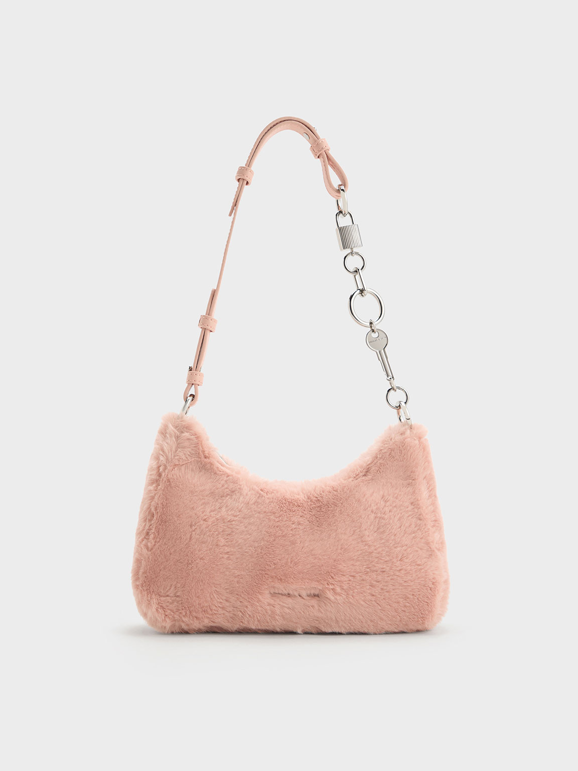GB Girls Quilted Chain Crossbody Handbag - Pink