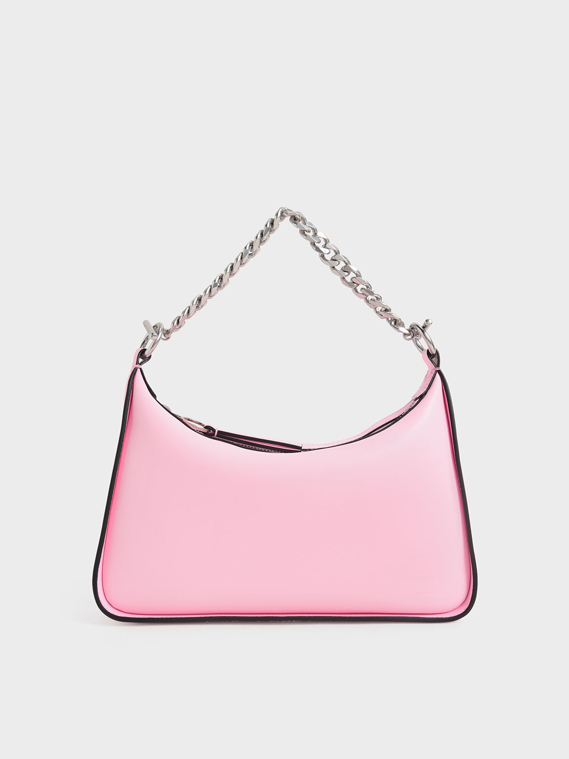 Pink Hobo Bag Fashion Letter Patch Decor With Coin Purse pink | SHEIN USA