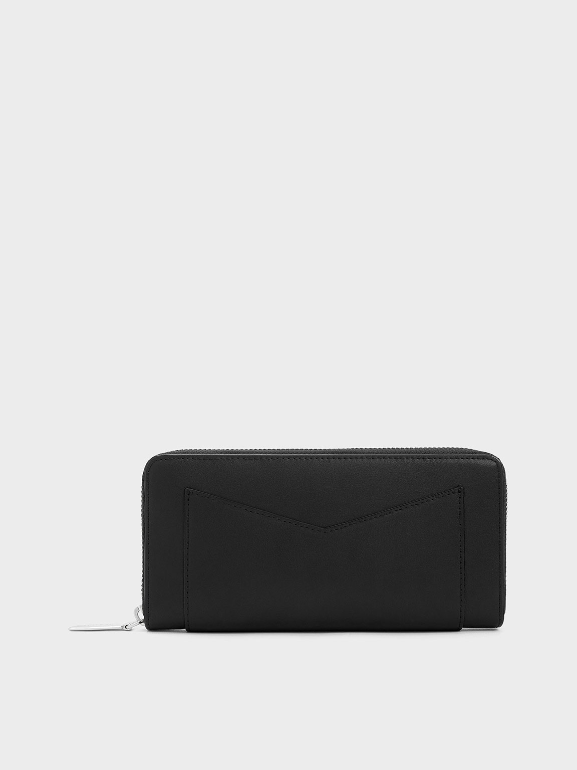 Noir Gaia Zip-Around Wallet - CHARLES & KEITH SG