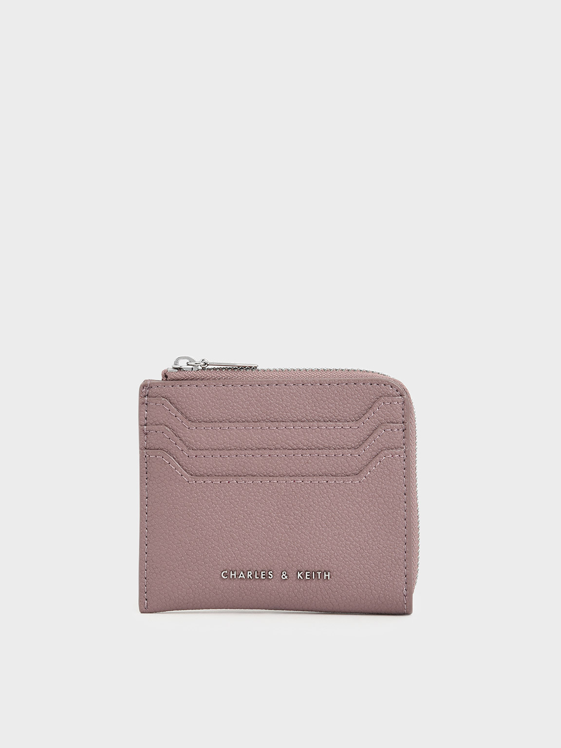 Mauve Small Zip Pouch - CHARLES & KEITH SG