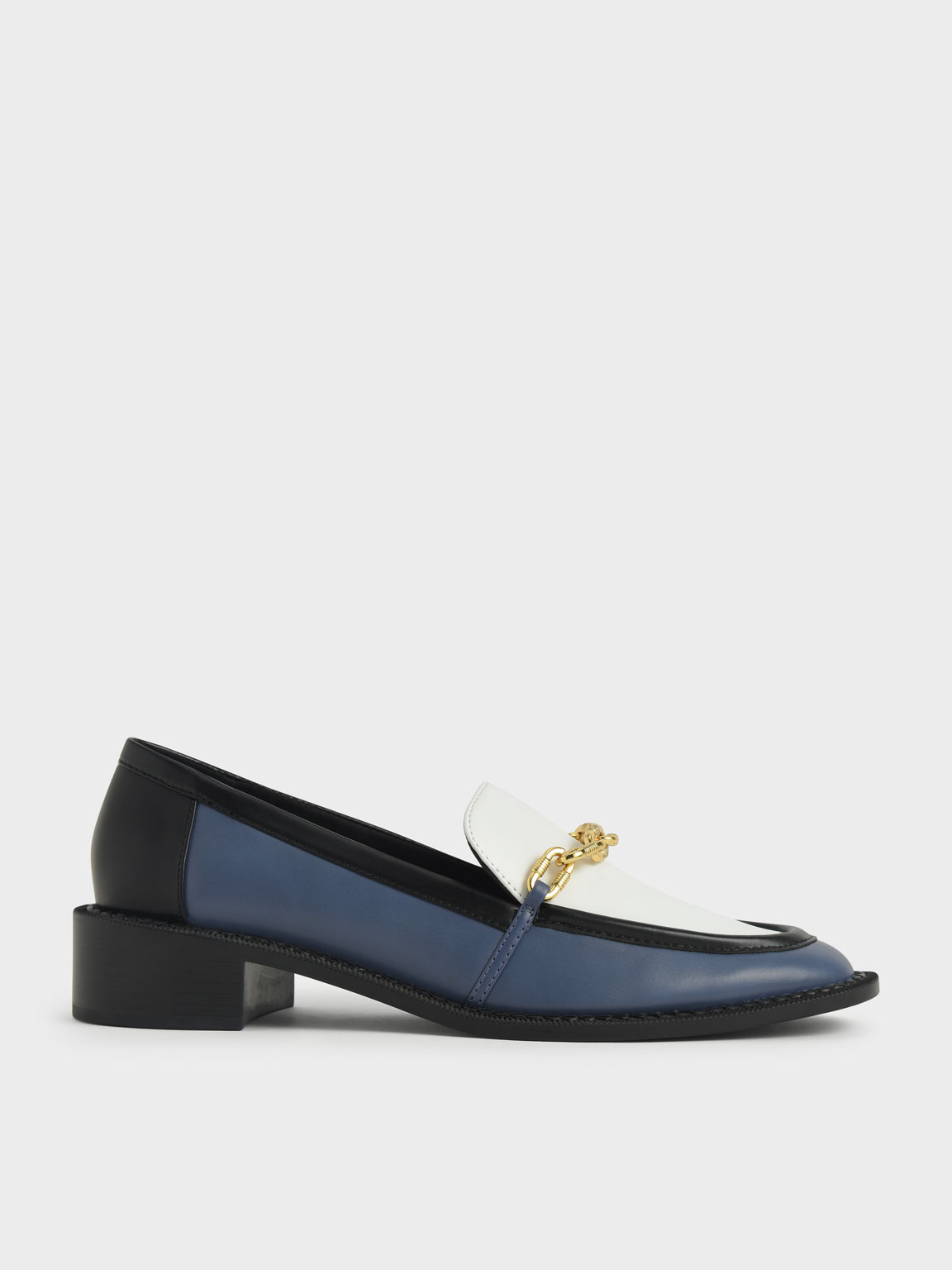 Multicoloured Chunky Chain Link Loafers - CHARLES & KEITH 