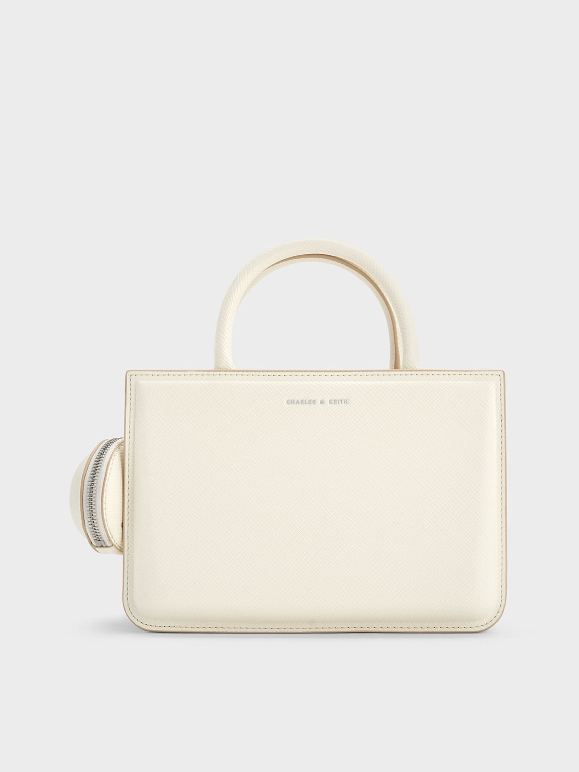 Cream Kay Tote Bag - CHARLES & KEITH SG