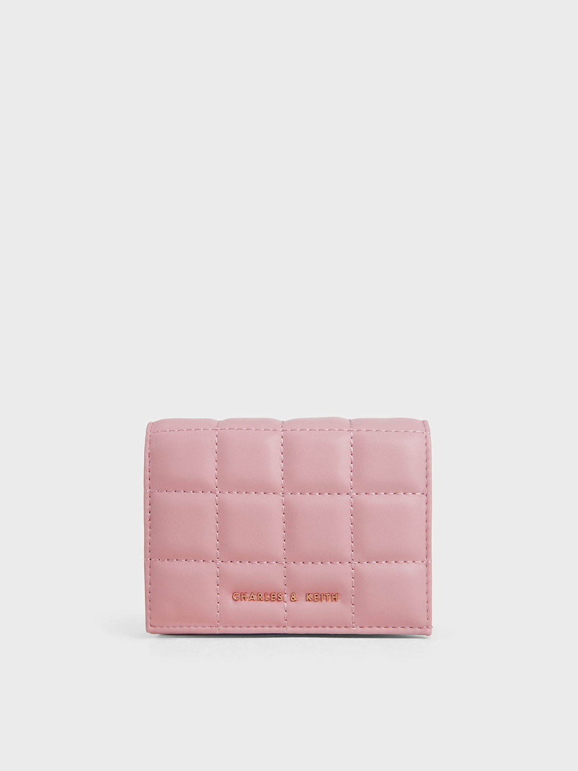 Pink Quilted Mini Short Wallet - CHARLES & KEITH International