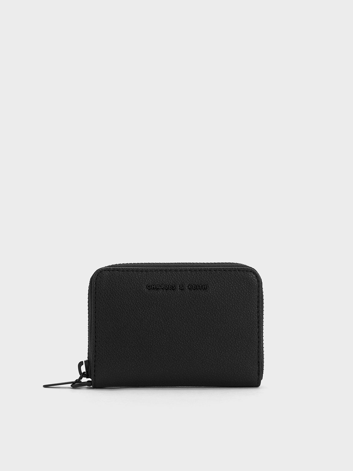 Jet Black Errya Zip-Around Wallet - CHARLES & KEITH LK